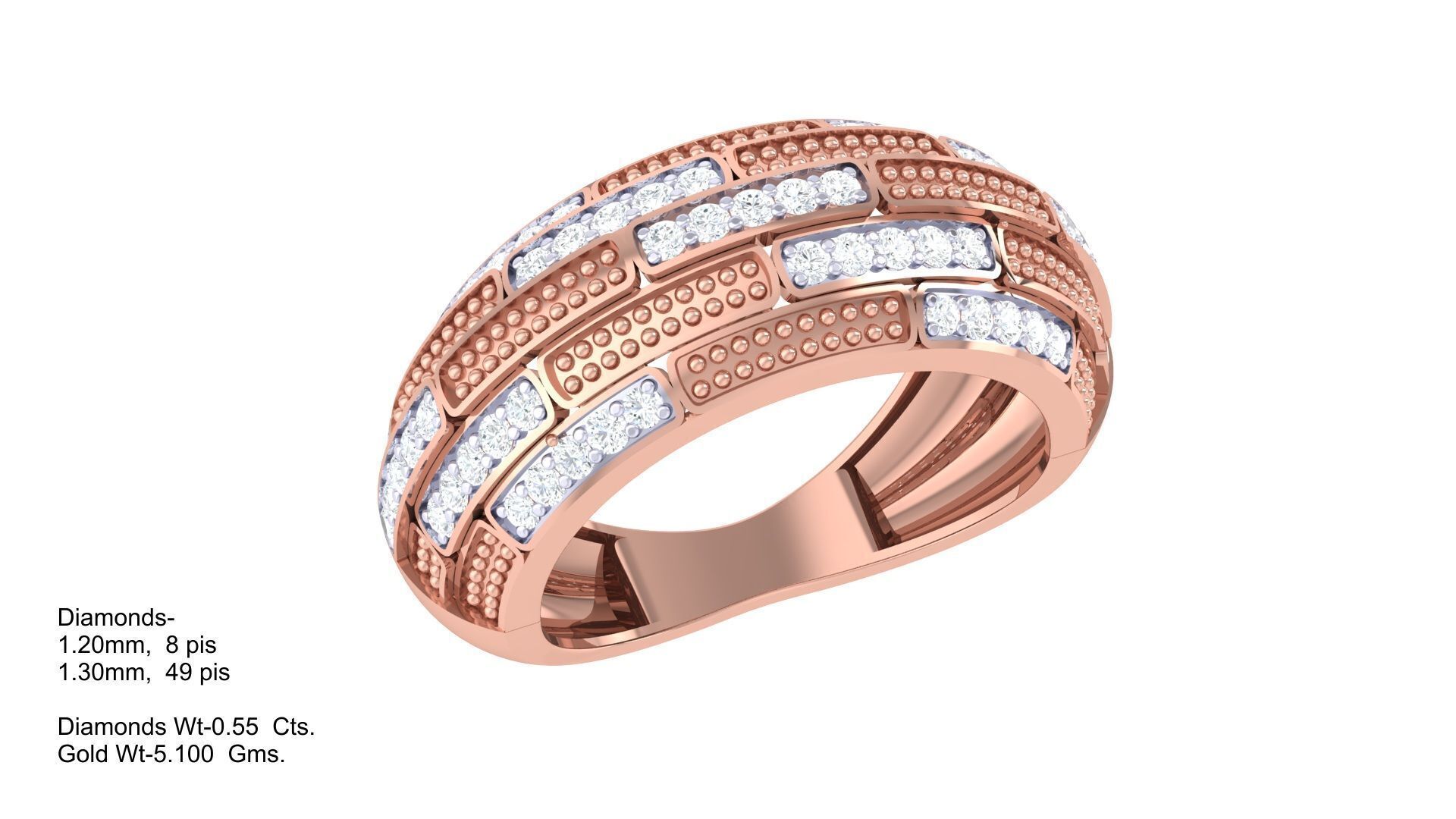 Women Ring Render 3dm STL OBJ FBX Details 3D print model_1