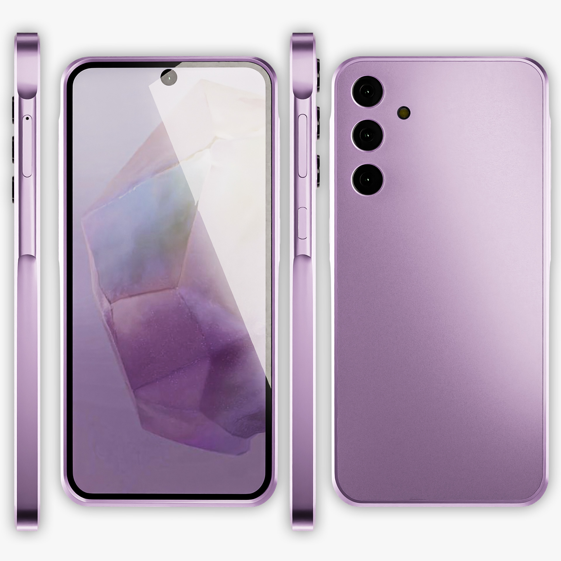 Samsung A35 3D Model - High-Quality Clean Topology 3D model_1