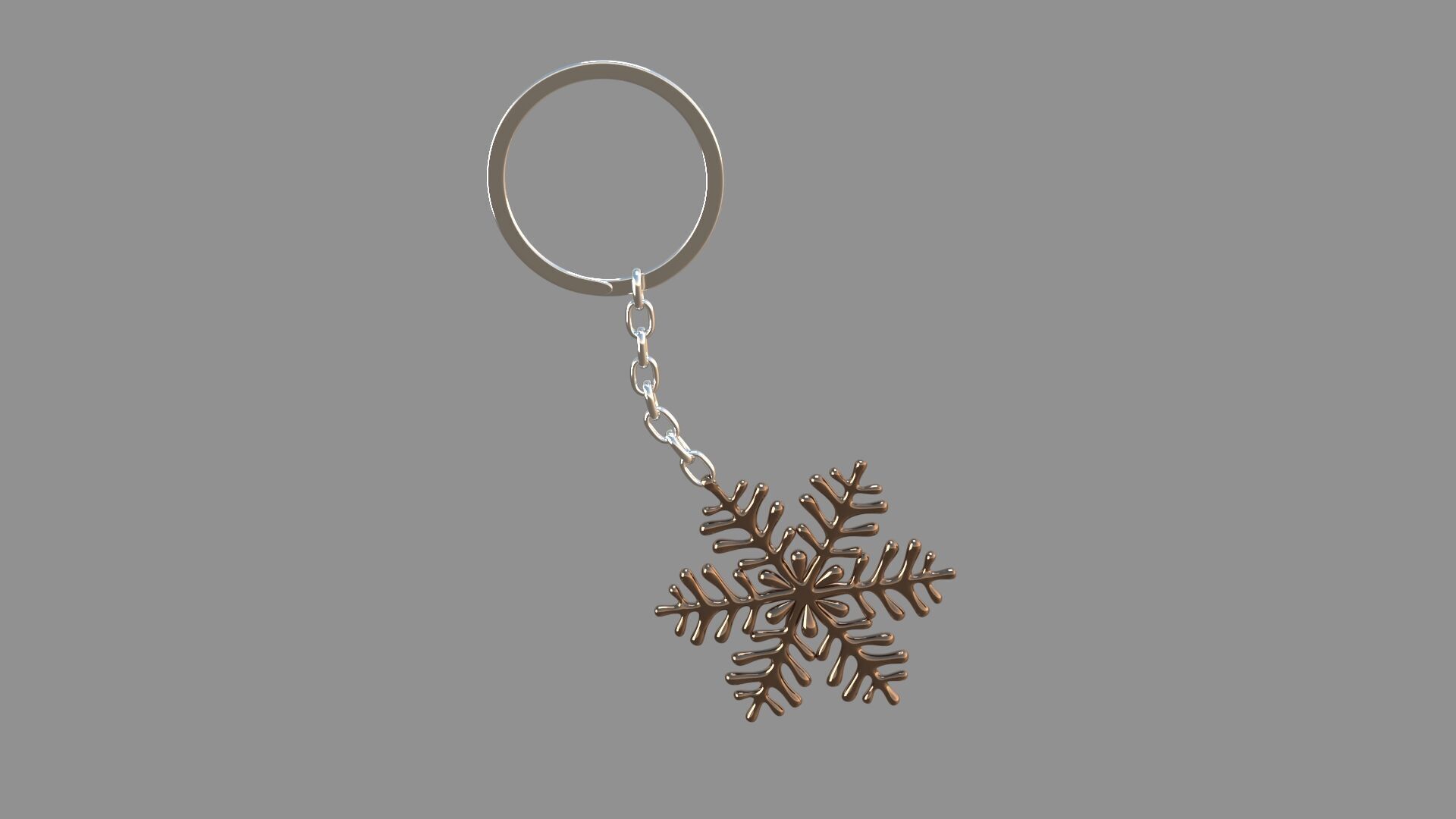  ice-star keychain bronz 3D model_3