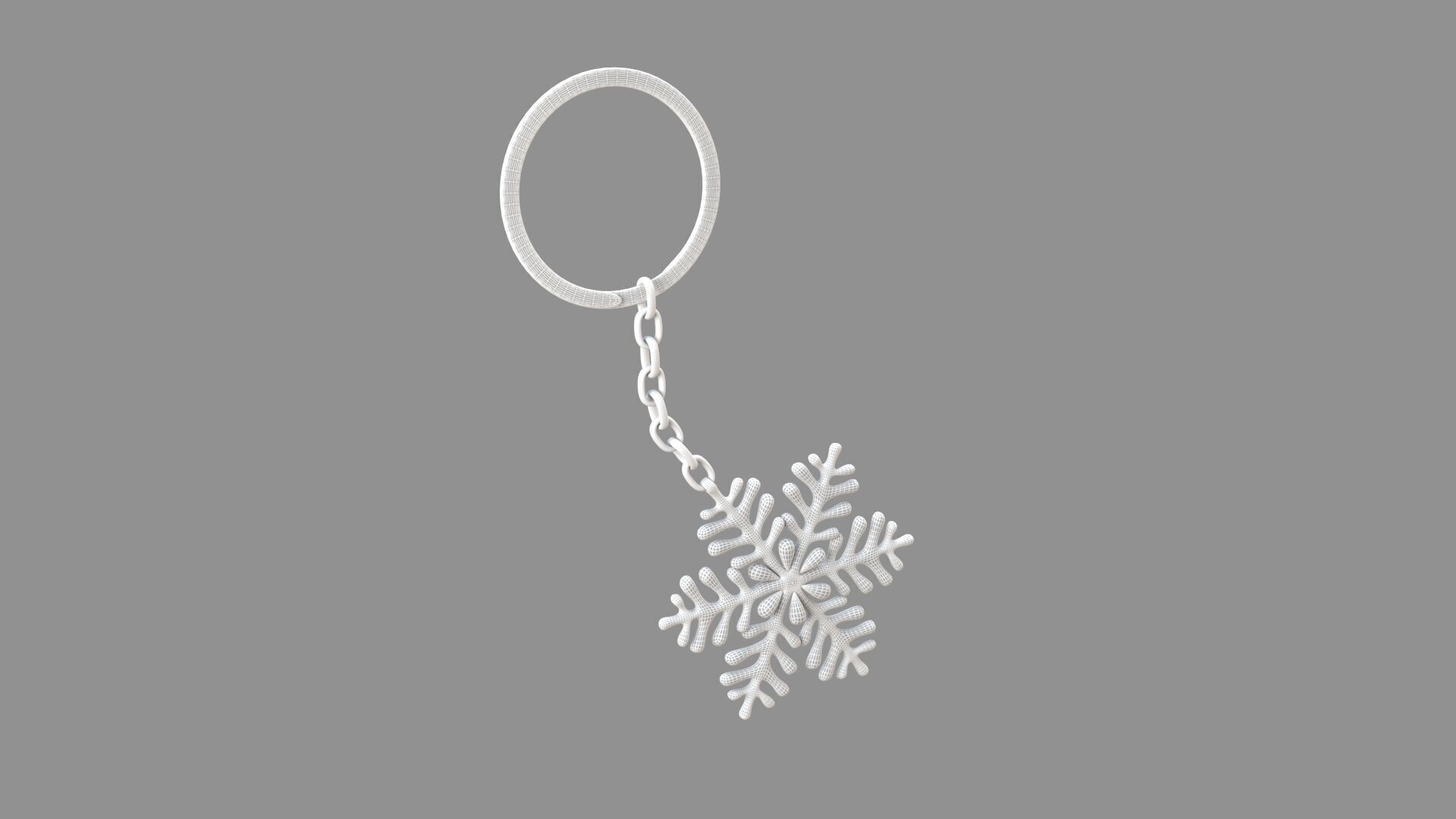  ice-star keychain bronz 3D model_6