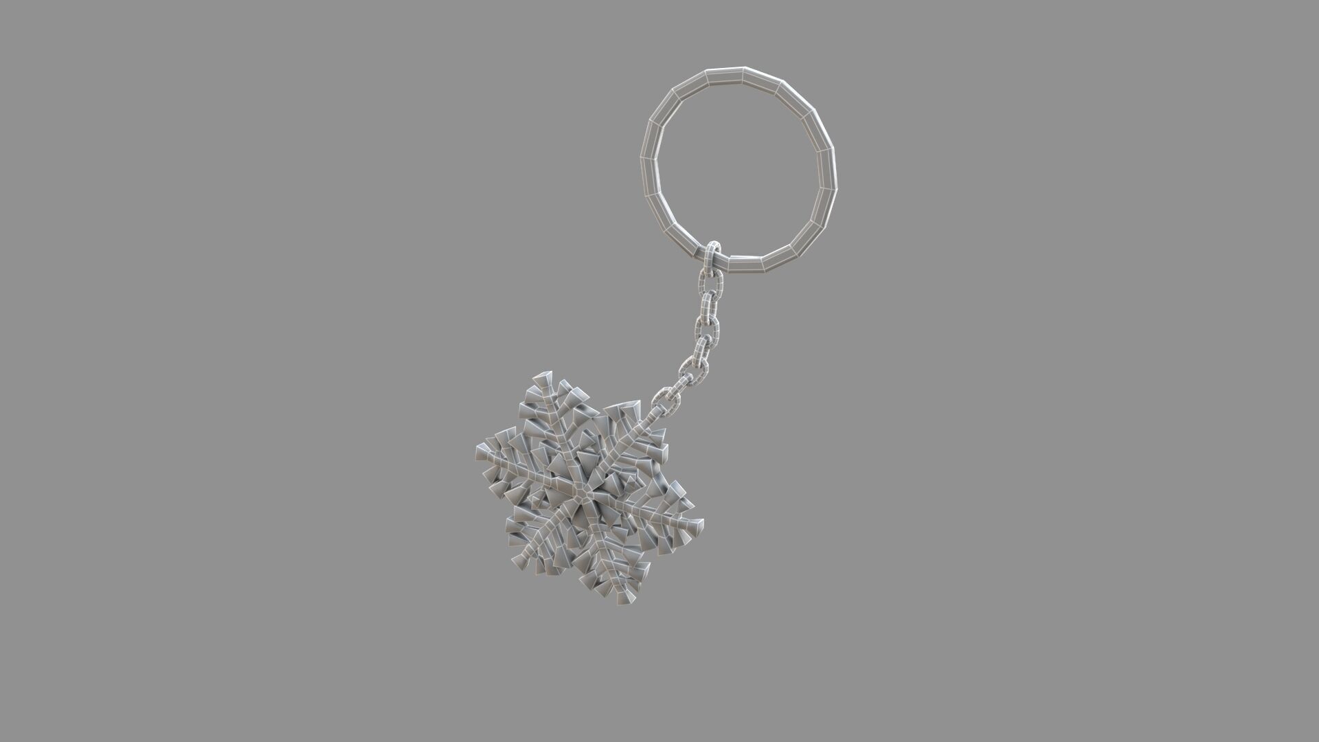  ice-star keychain bronz 3D model_8