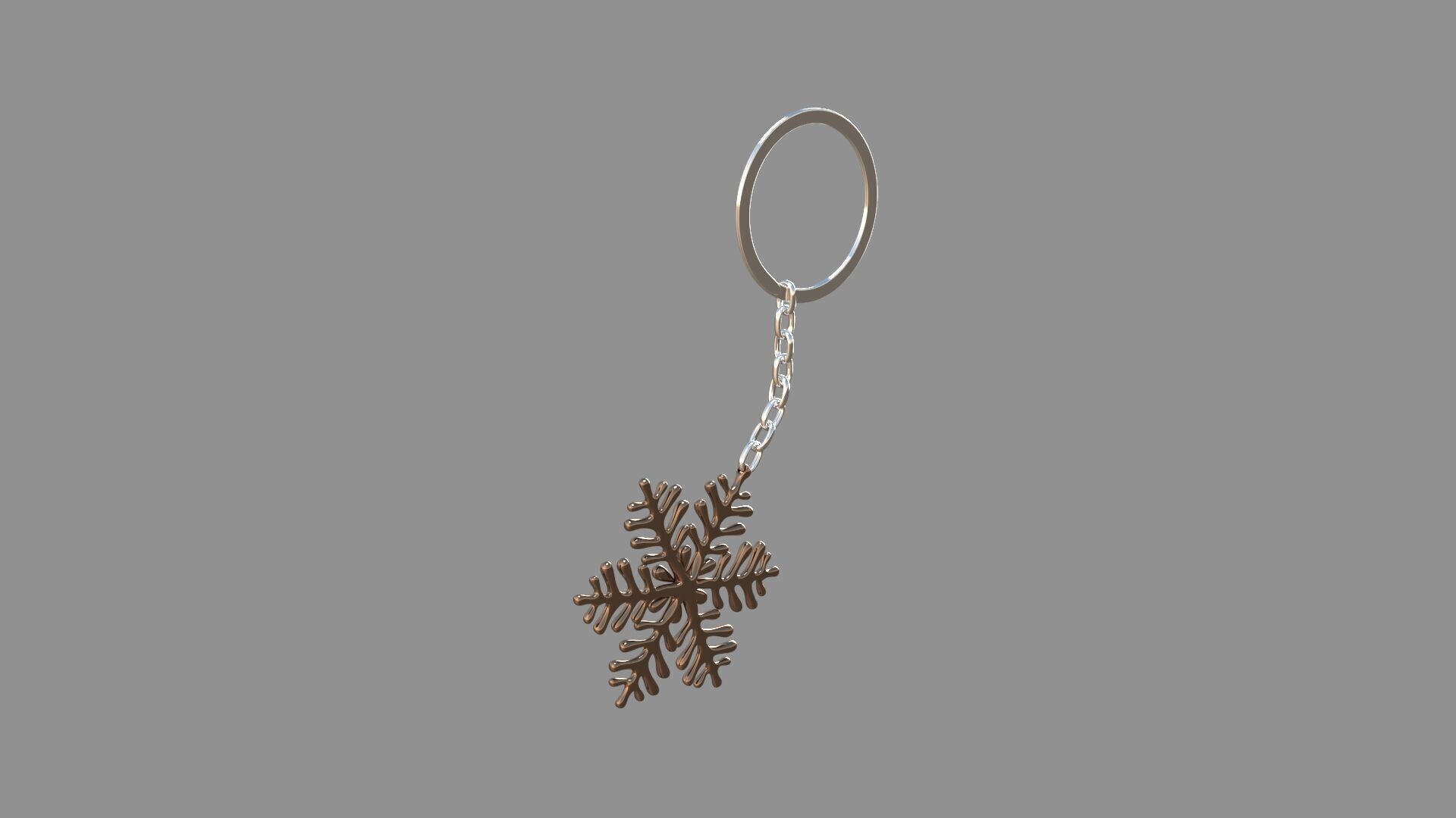  ice-star keychain bronz 3D model_4