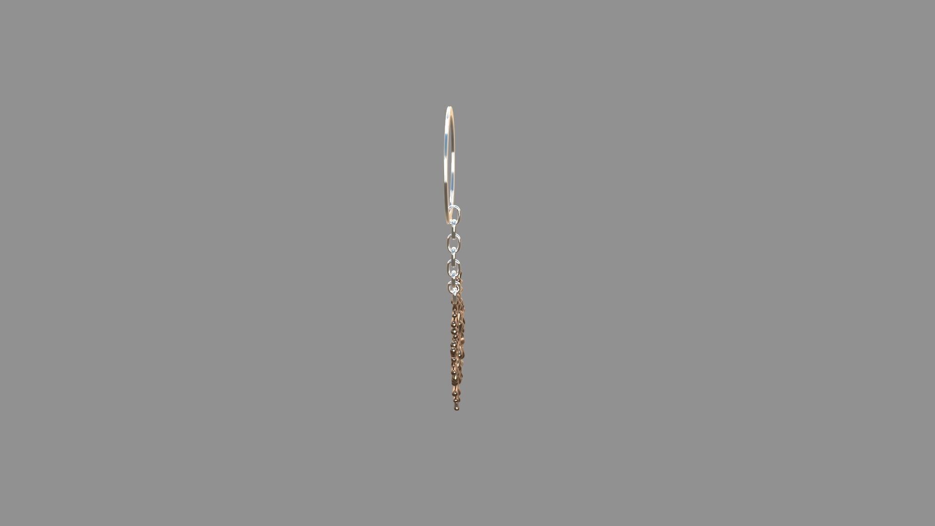  ice-star keychain bronz 3D model_2