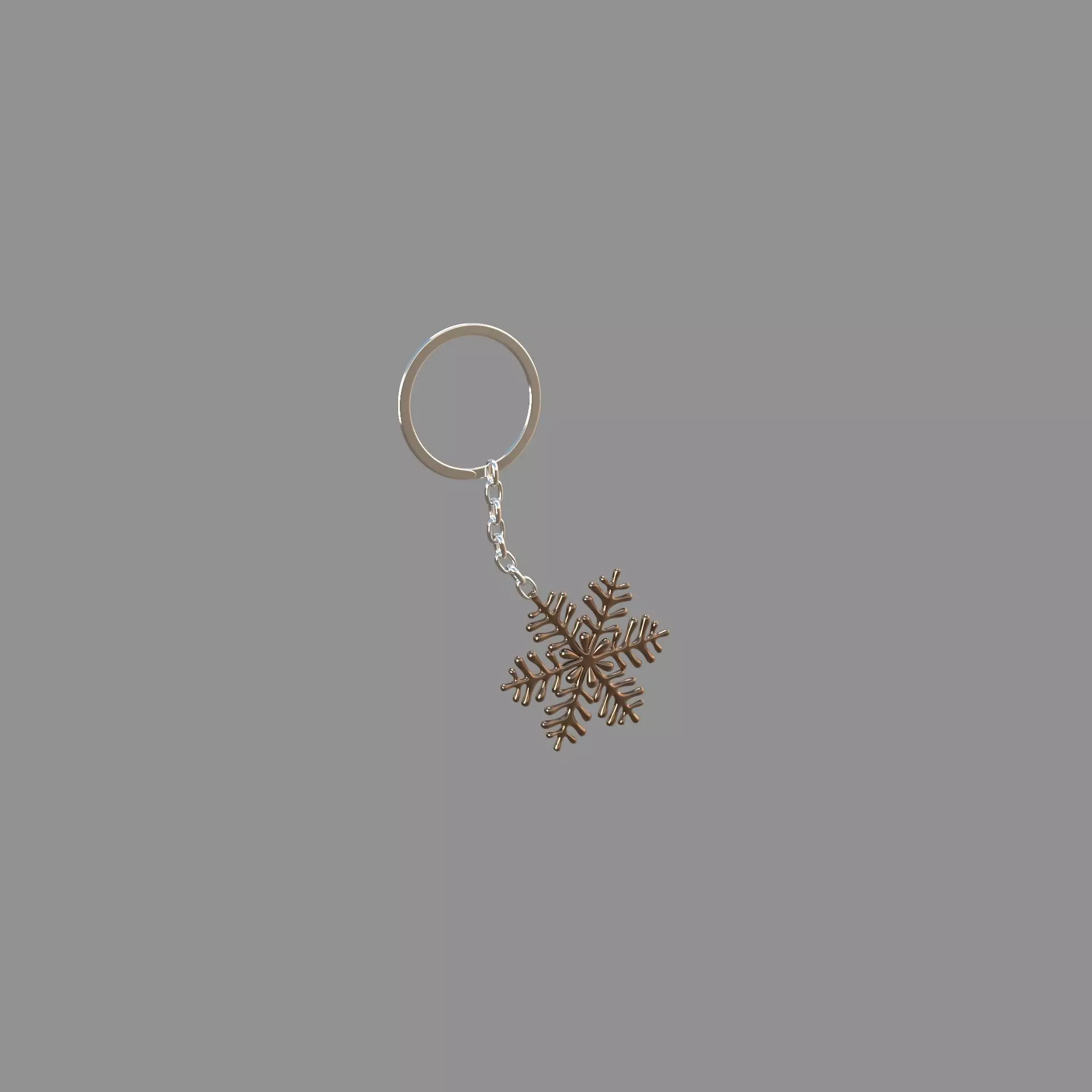  ice-star keychain bronz 3D model_0