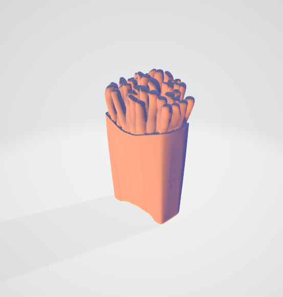 Fast Food French Fries 3D Model Untextured and Customizable 3D model_4