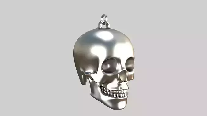 skull pendnt silver 3D model