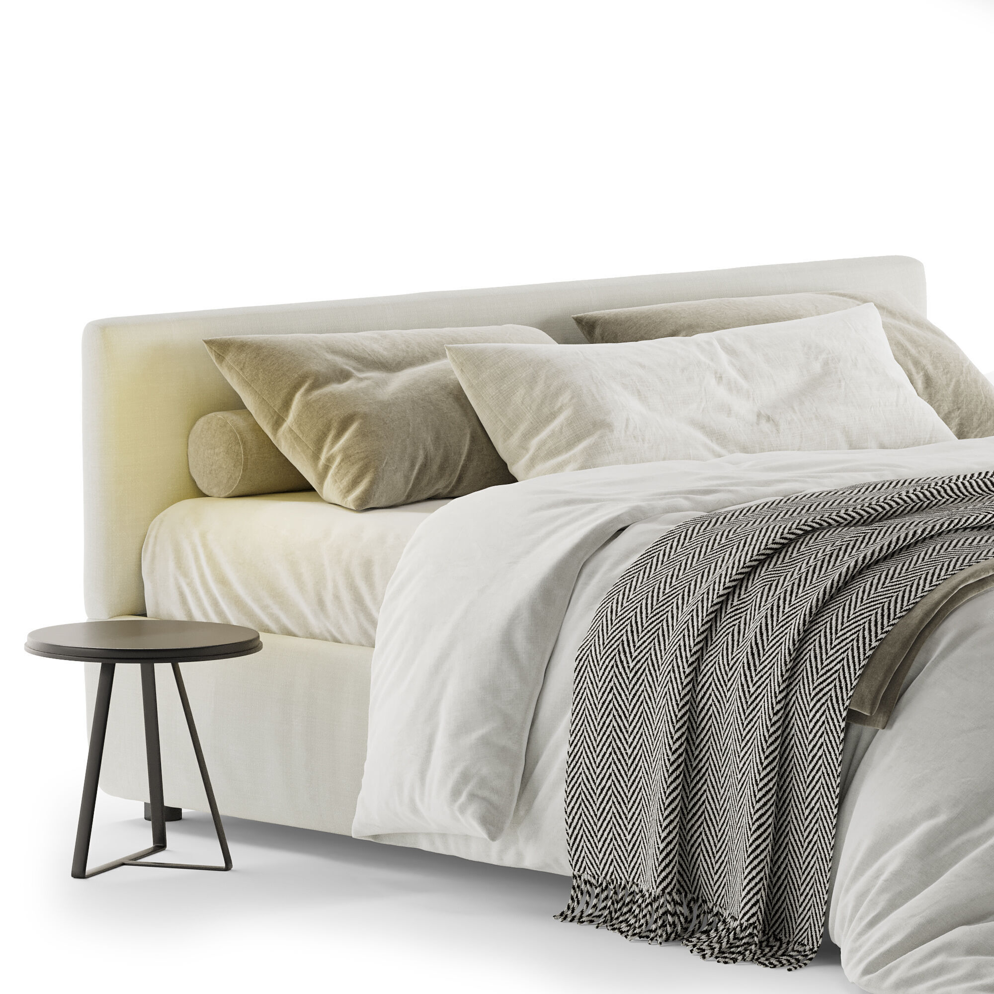 Flou Mercurio Bed 3D model_1