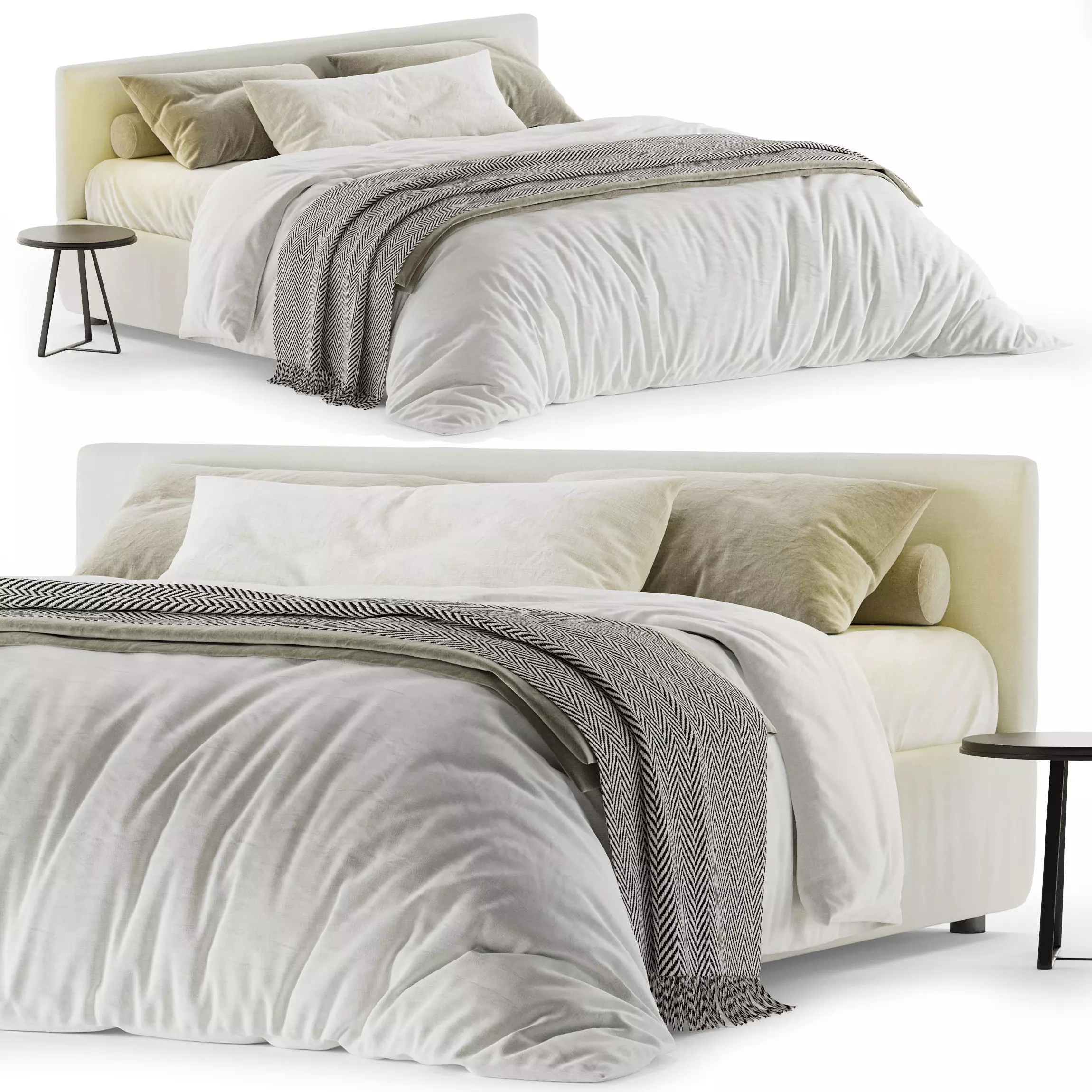 Flou Mercurio Bed 3D model_0