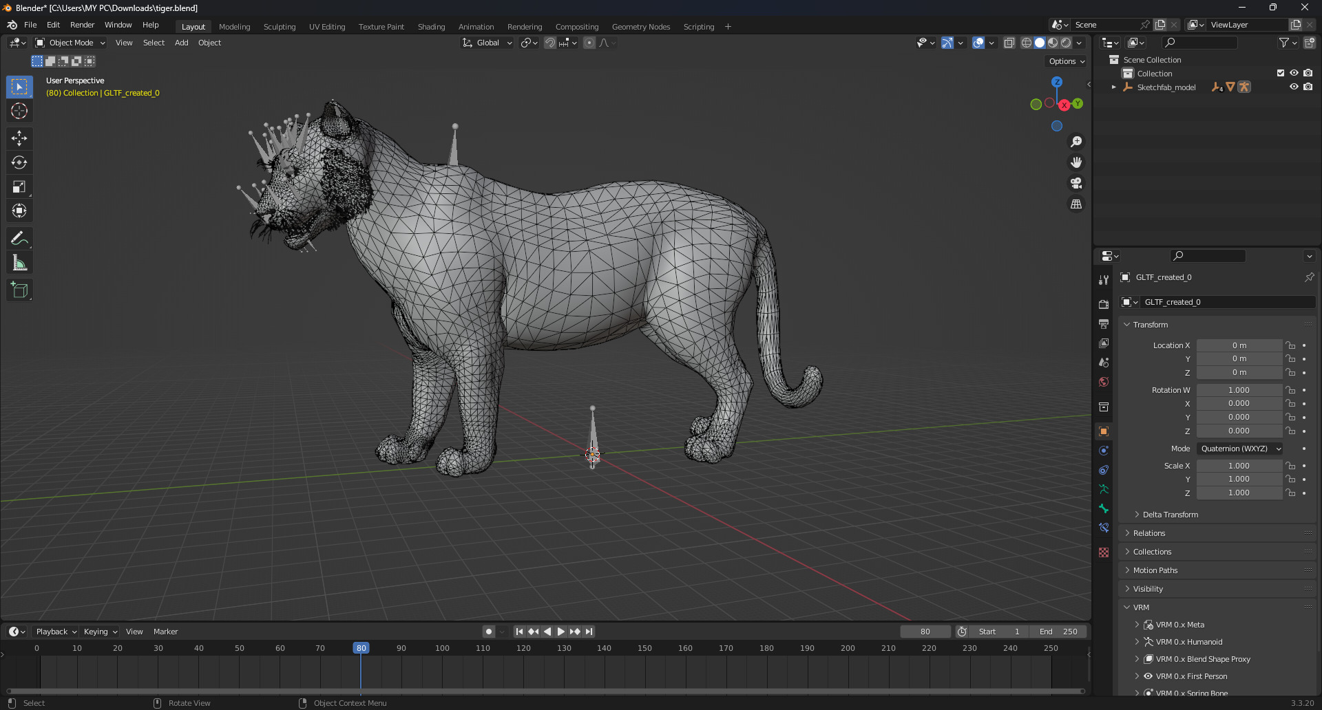 White Tiger Rigged - Animated 3D Model Game-Ready PBR Textured Low-poly 3D model_17