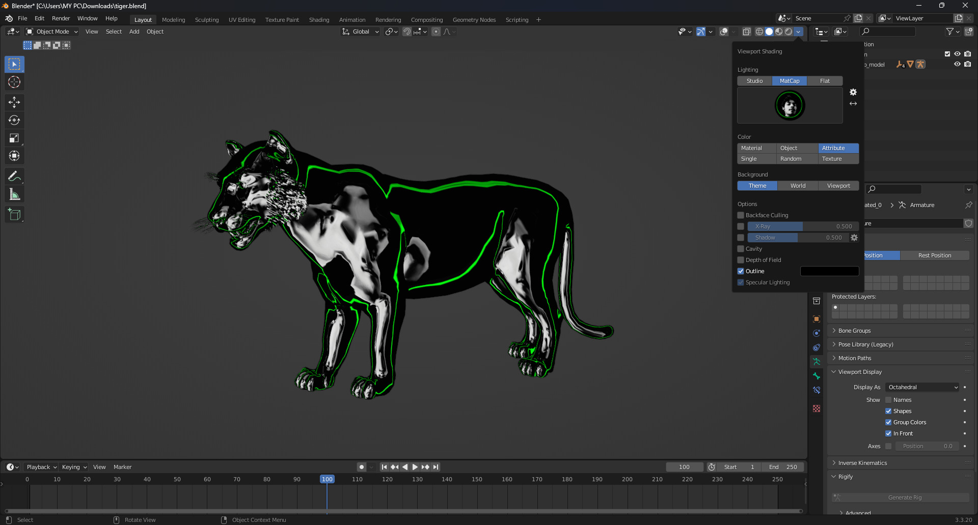 White Tiger Rigged - Animated 3D Model Game-Ready PBR Textured Low-poly 3D model_12