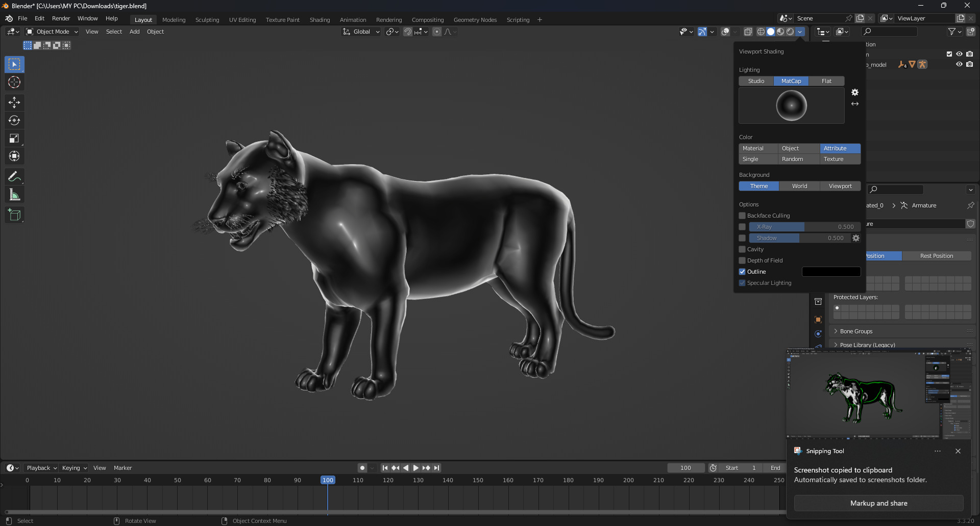 White Tiger Rigged - Animated 3D Model Game-Ready PBR Textured Low-poly 3D model_18