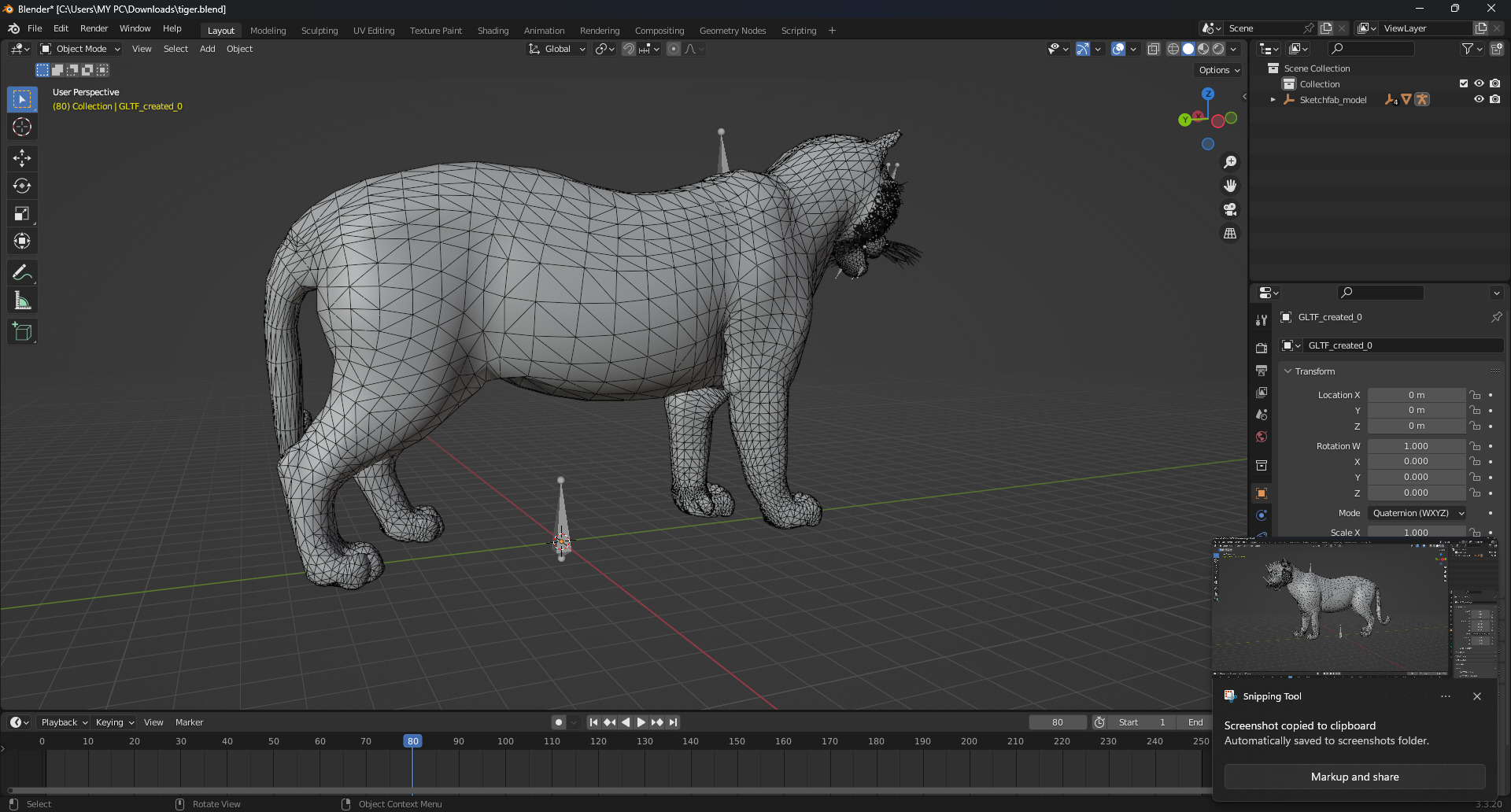 White Tiger Rigged - Animated 3D Model Game-Ready PBR Textured Low-poly 3D model_29