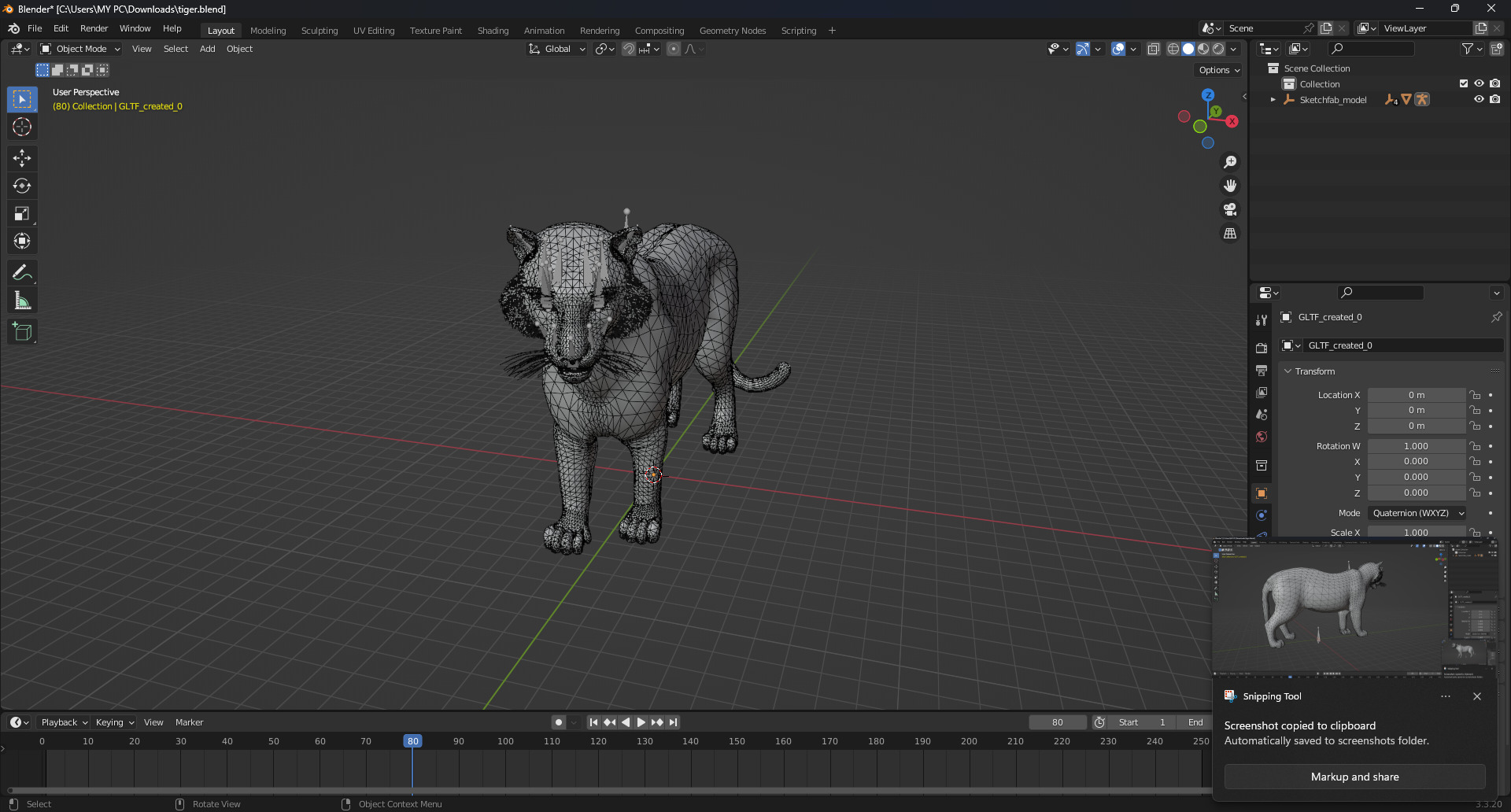 White Tiger Rigged - Animated 3D Model Game-Ready PBR Textured Low-poly 3D model_24