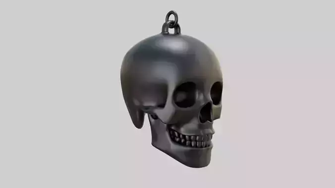 skull pendnt black
