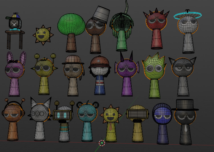 Sprunki Pack - 22 Low-poly  Low-poly 3D model_4