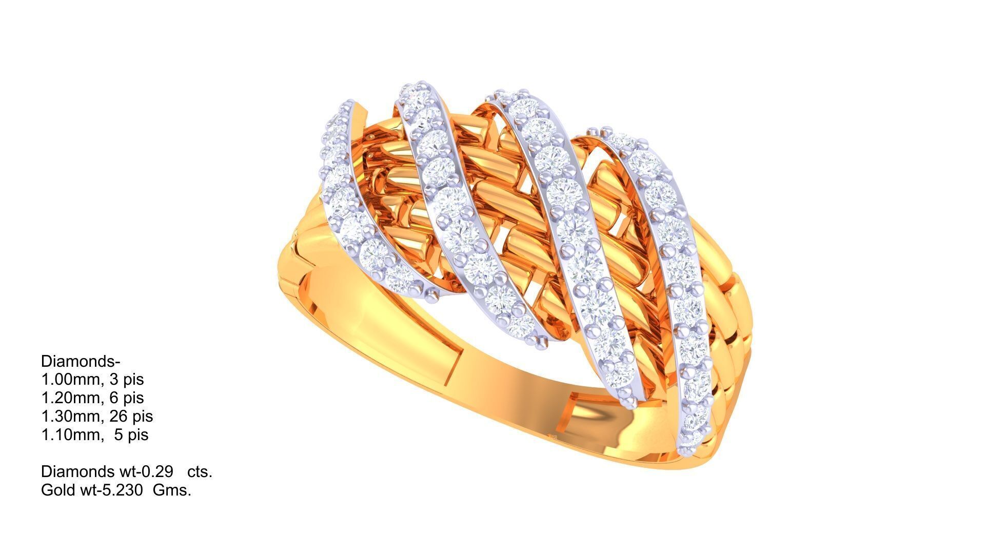 Women Ring  Render 3dm STL OBJ FBX Details 3D print model_1