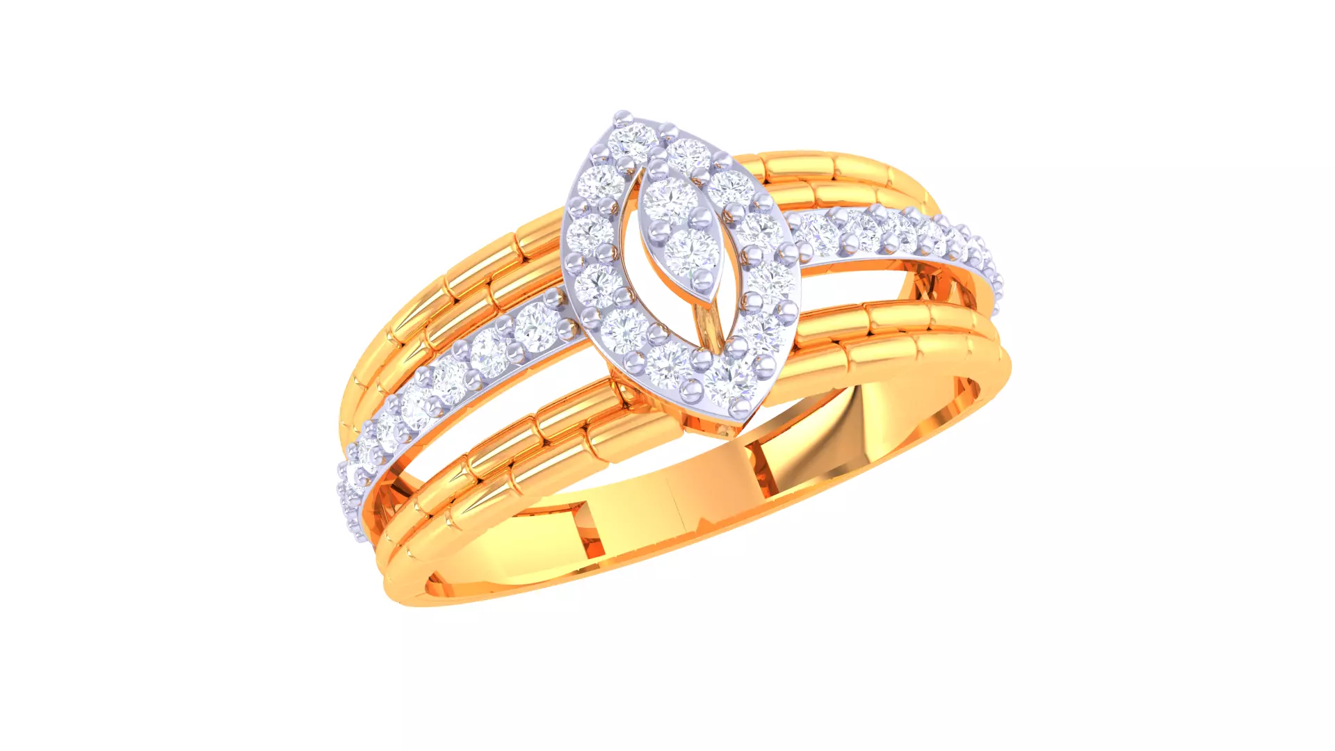 Women Ring Render 3dm STL OBJ FBX Details 3D print model_0