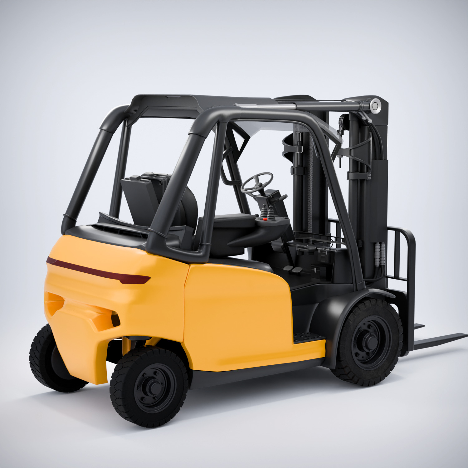 Forklift 3D model_3