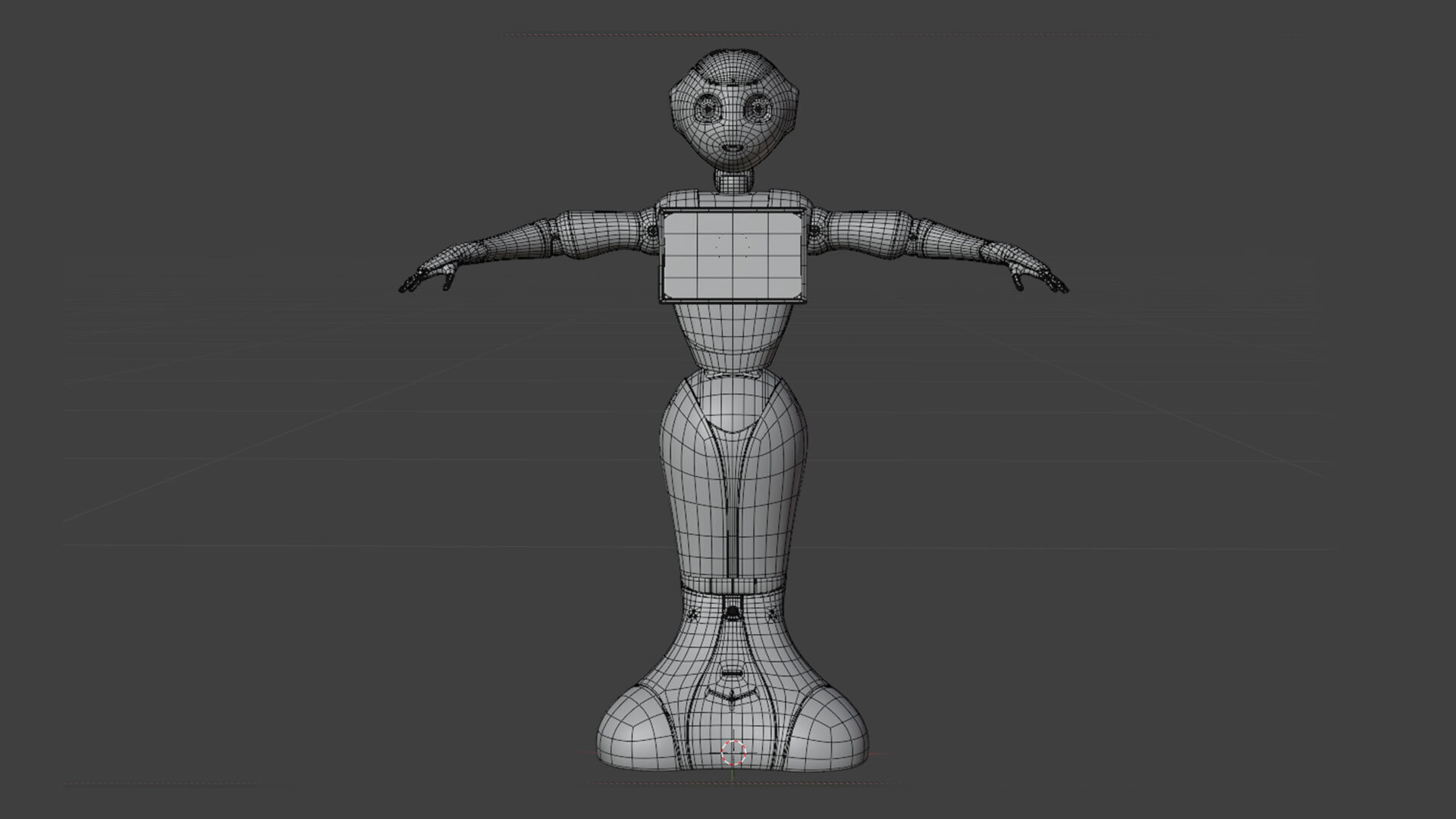 Robot Pepper Blender 3D model_4
