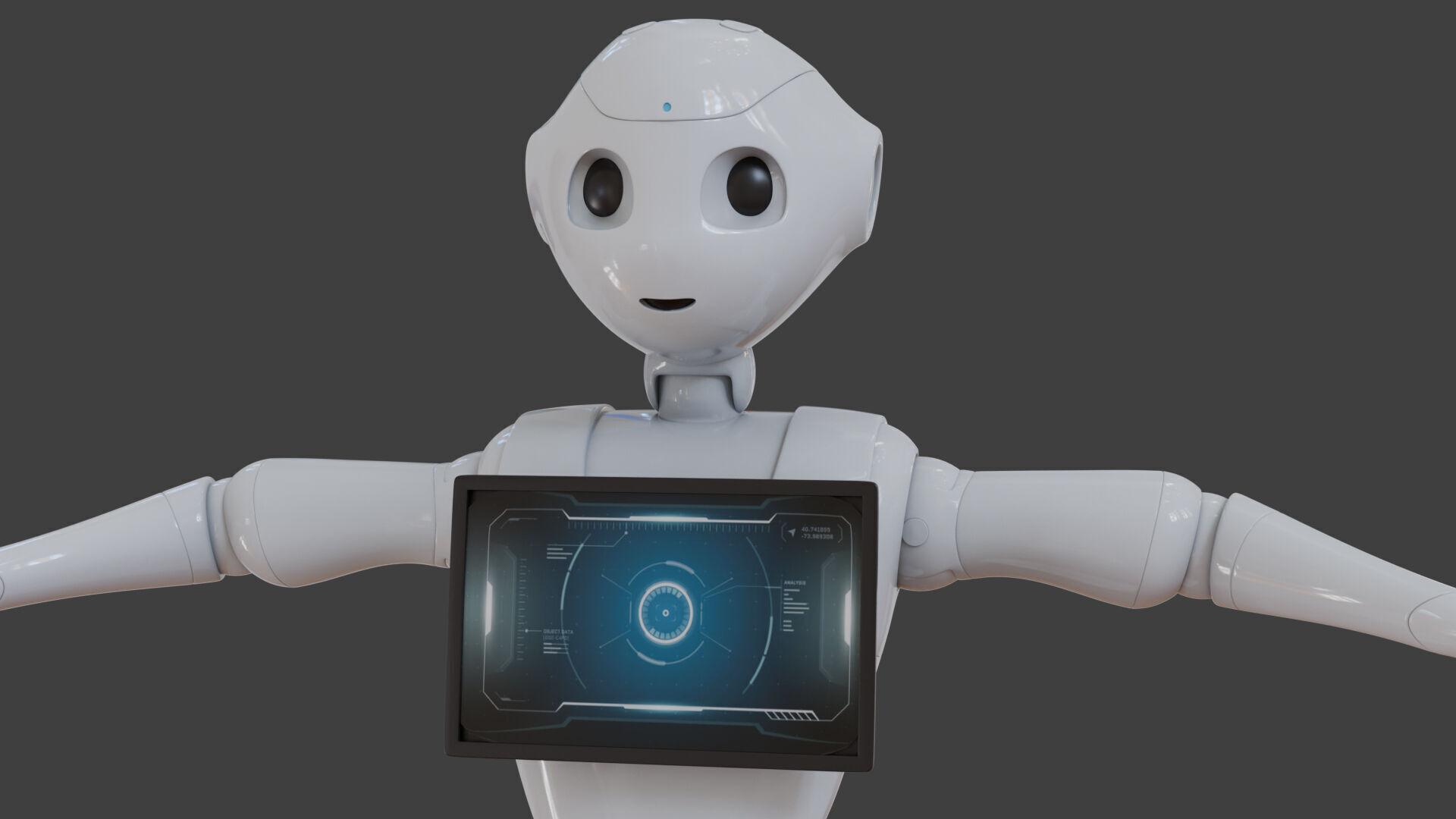 Robot Pepper Blender 3D model_5