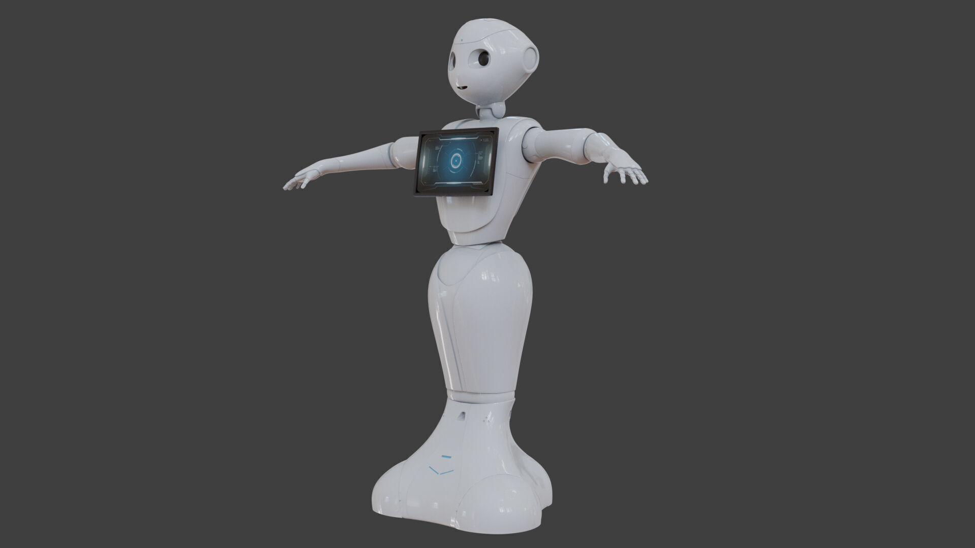 Robot Pepper Blender 3D model_3