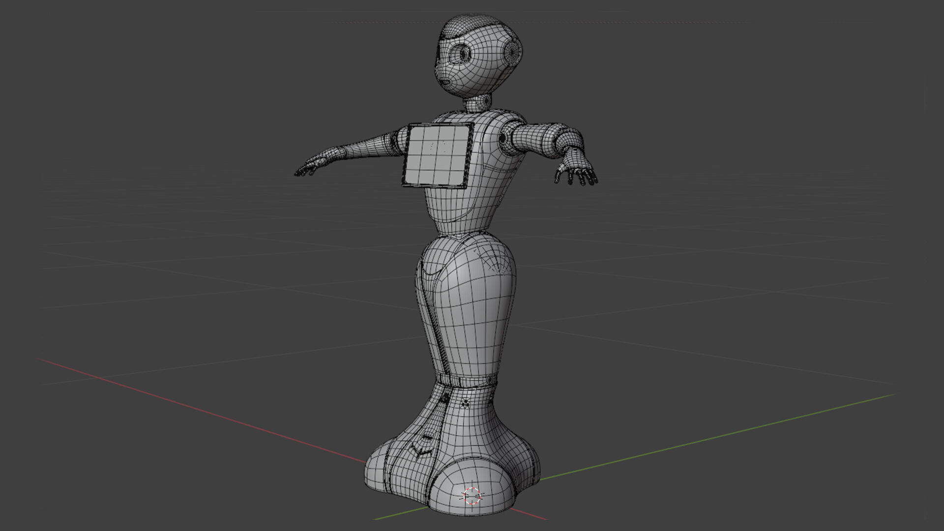 Robot Pepper Blender 3D model_6