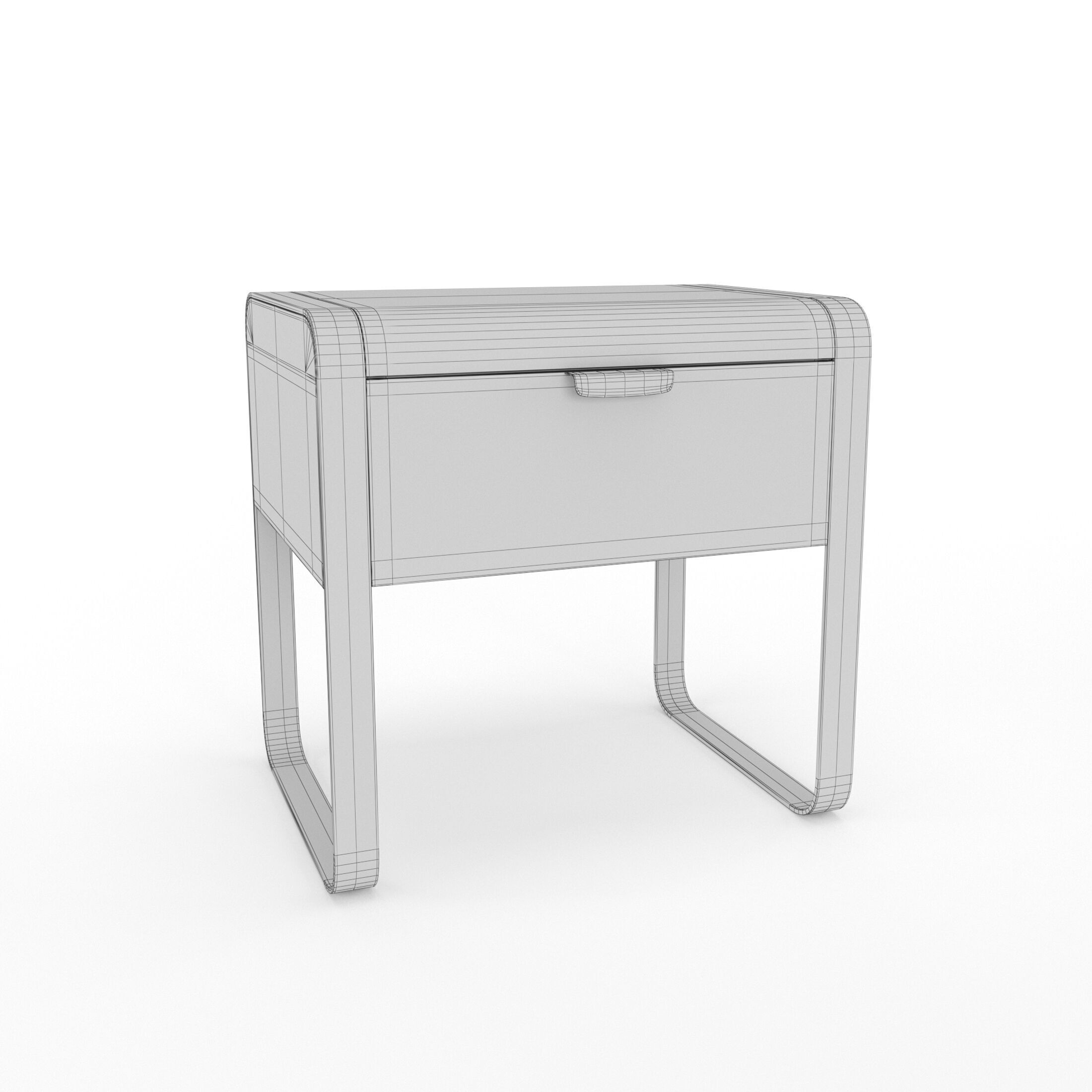 Nightstand Cantori Elvis bedside table with drawers 3D model_13