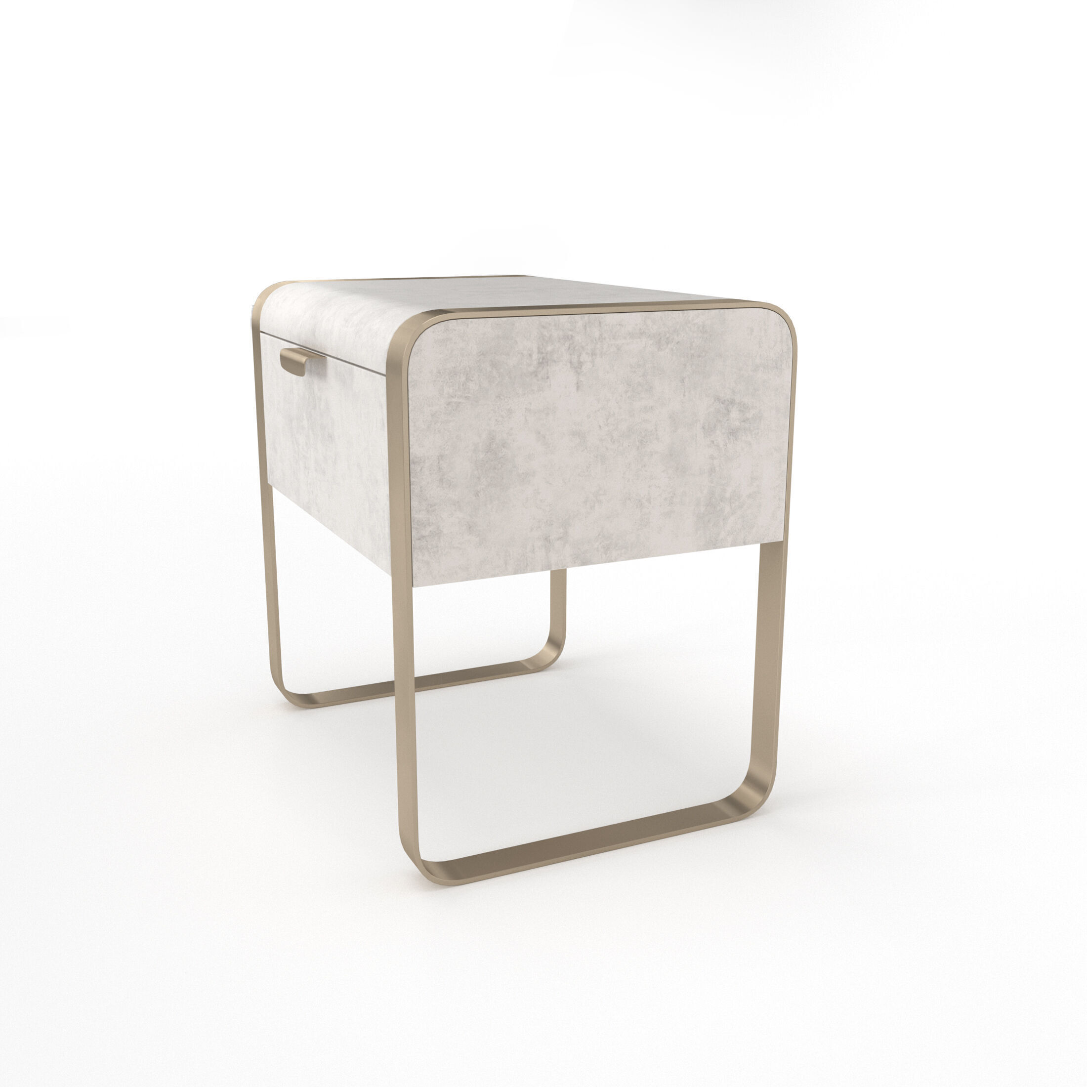 Nightstand Cantori Elvis bedside table with drawers 3D model_8
