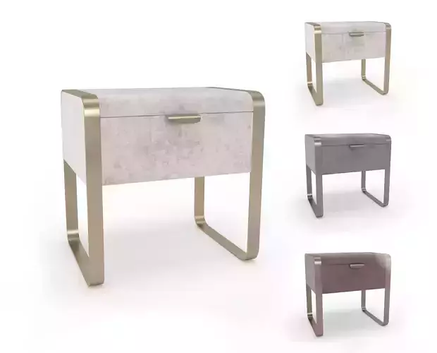 Nightstand Cantori Elvis bedside table with drawers 3D model