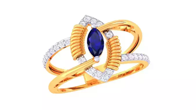 Women Ring  Render 3dm STL OBJ FBX Details 3D print model