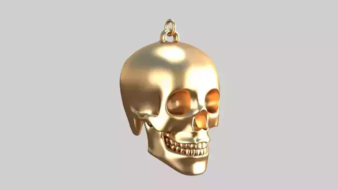 skull pendnt golden