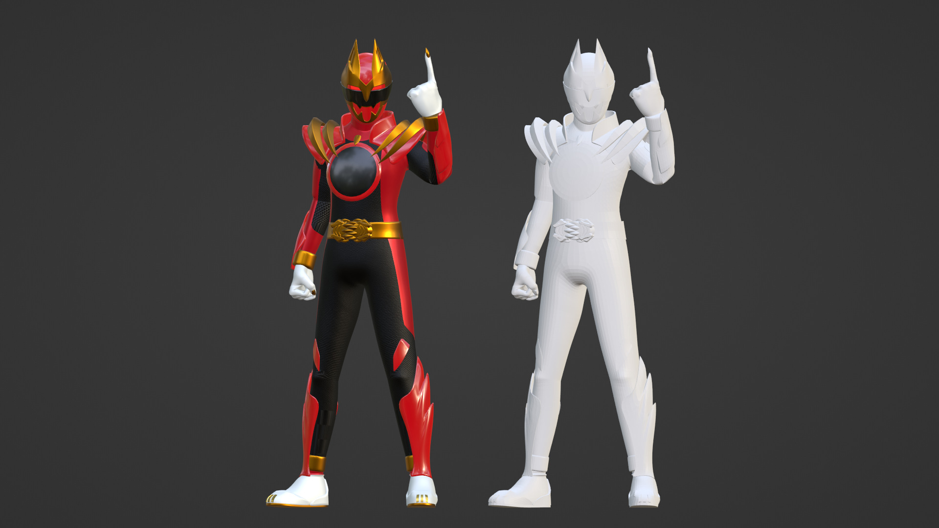 GozyuWolf -  No1 Sentai Gozyuger 3D model_20