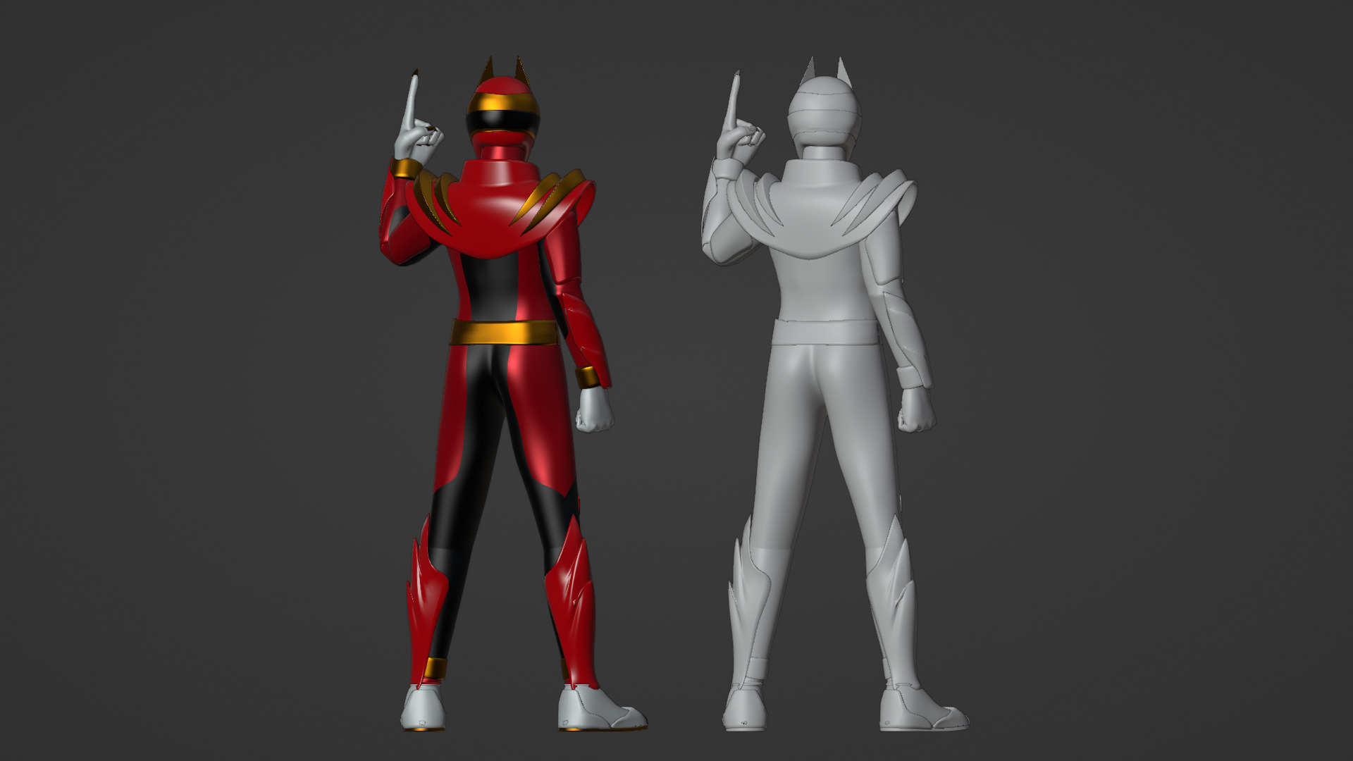 GozyuWolf -  No1 Sentai Gozyuger 3D model_23