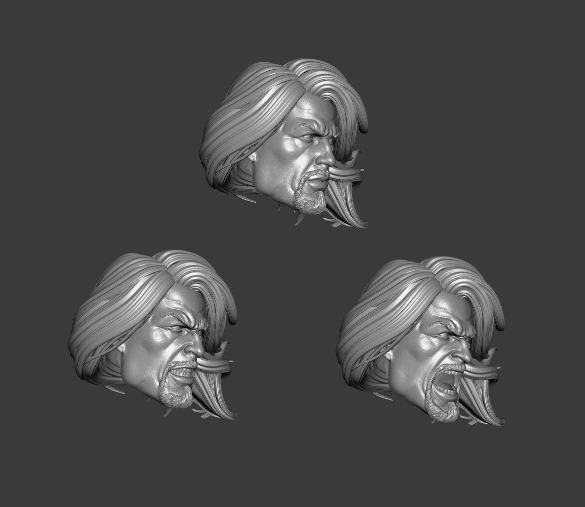 DC AQUAMAN EXPRESSIONS 3-PACK HEADSCULPT 3D print model_1