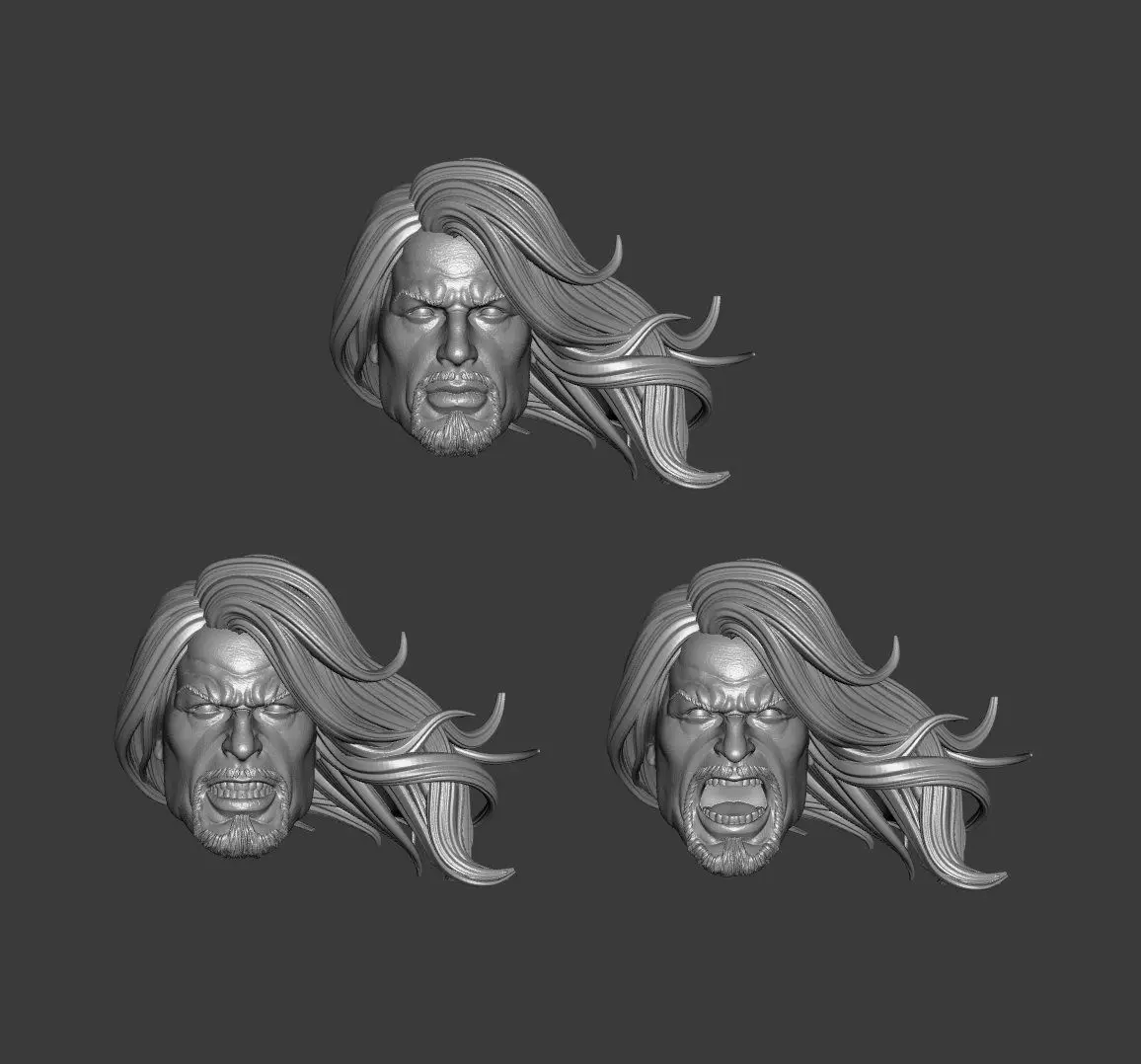 DC AQUAMAN EXPRESSIONS 3-PACK HEADSCULPT 3D print model_0