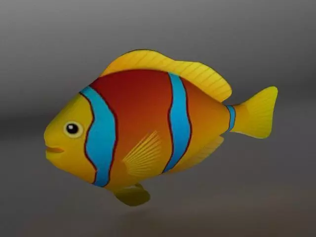Coral Reef Fish Low-poly 3D model_0