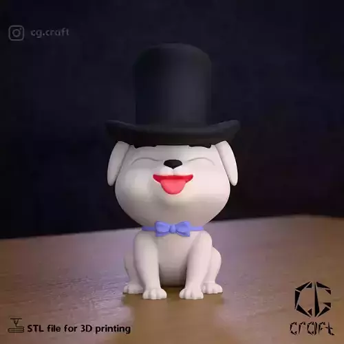 Cute dog 3D print model