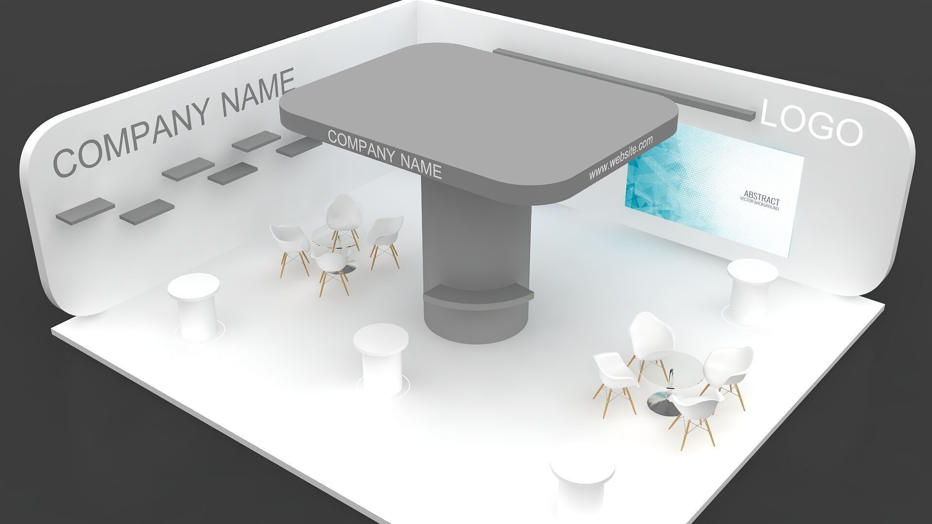 3d model Booth 3D model_4