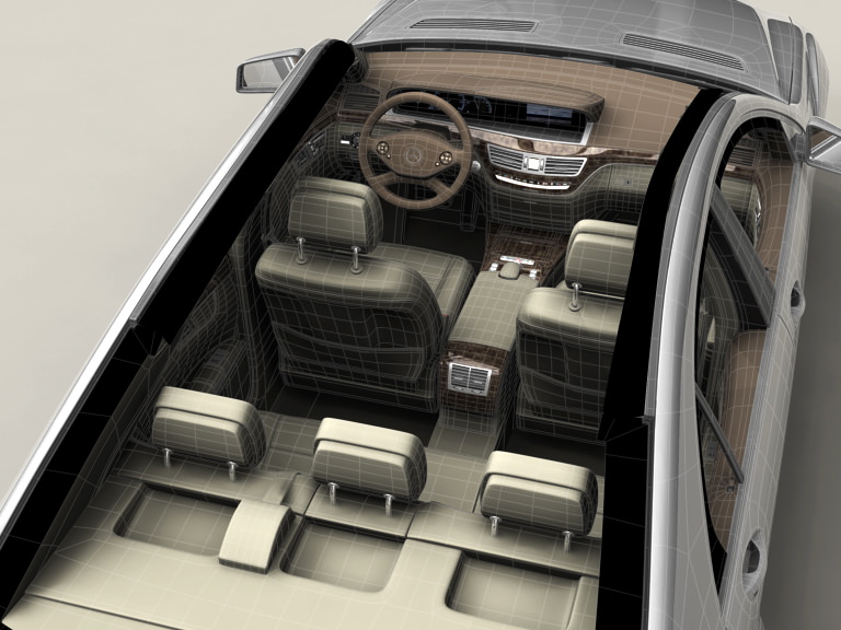 Mercedes S Class 2010 3D model_7