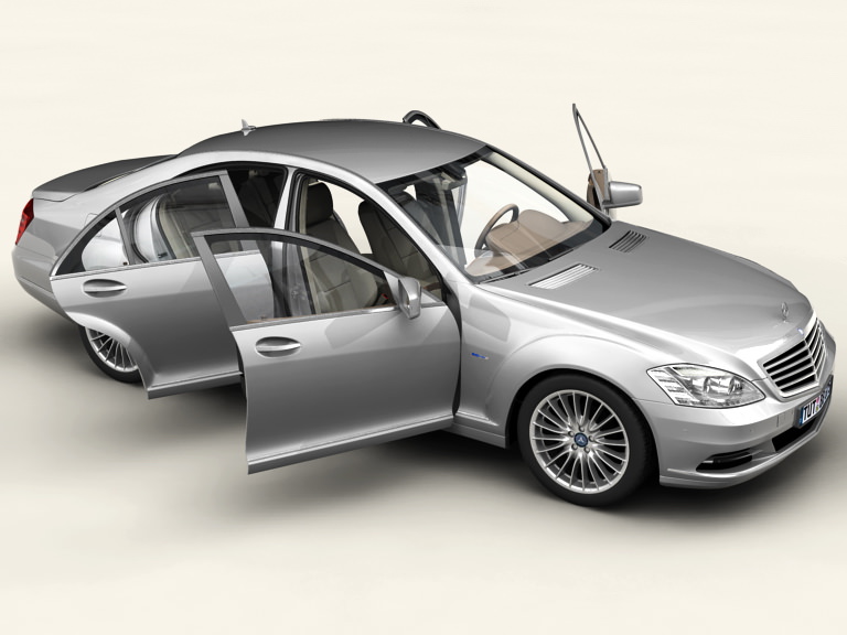 Mercedes S Class 2010 3D model_3