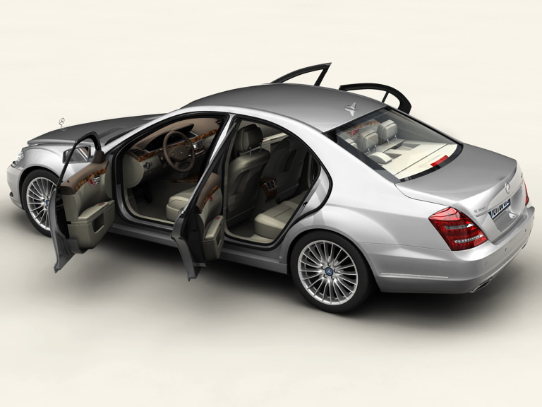 Mercedes S Class 2010 3D model_4
