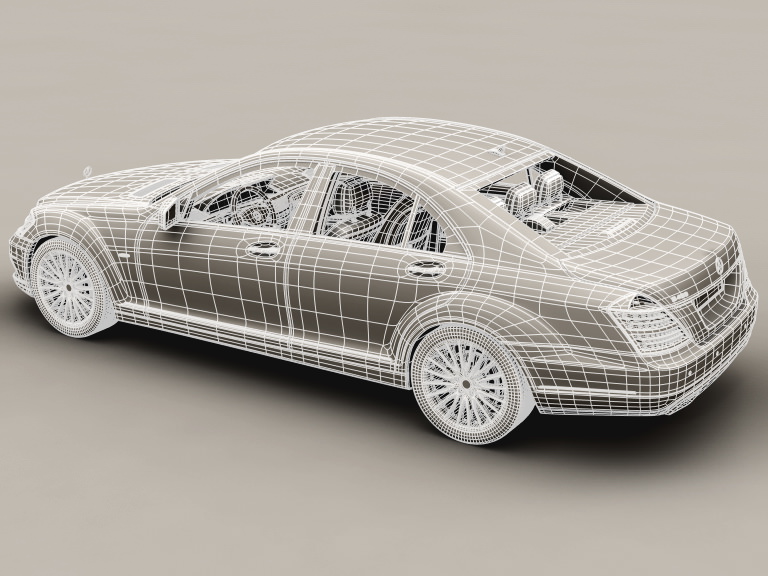 Mercedes S Class 2010 3D model_9