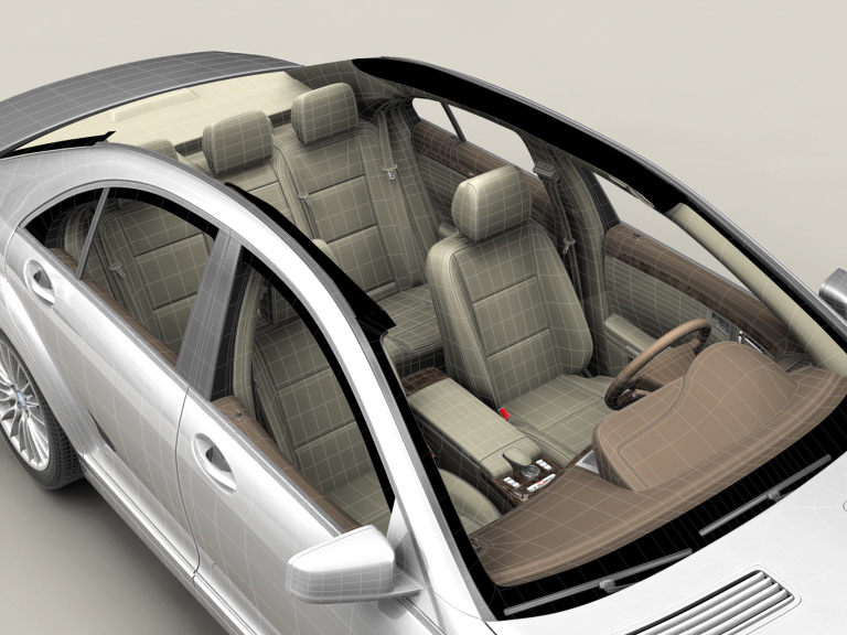 Mercedes S Class 2010 3D model_6