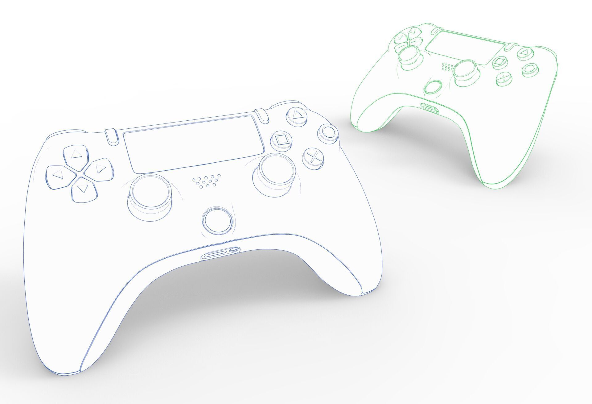Gamepad  joystik 3D model_13