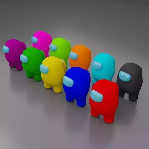 Among Us 3D Character Rigged High-Quality Game Asset 