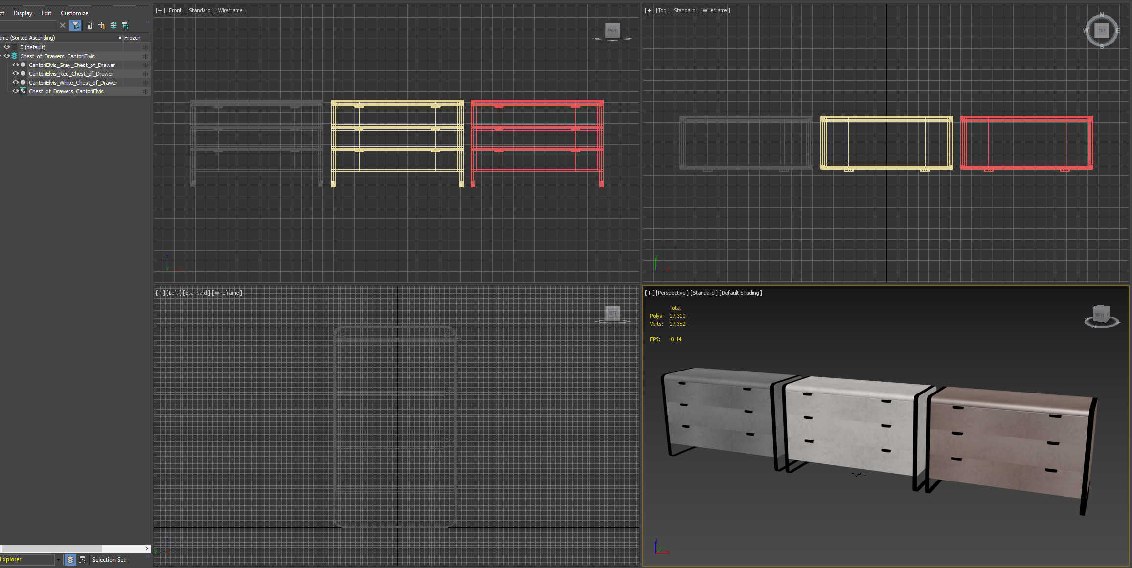 Cantori Elvis chest of drawers dresser 3D model_14