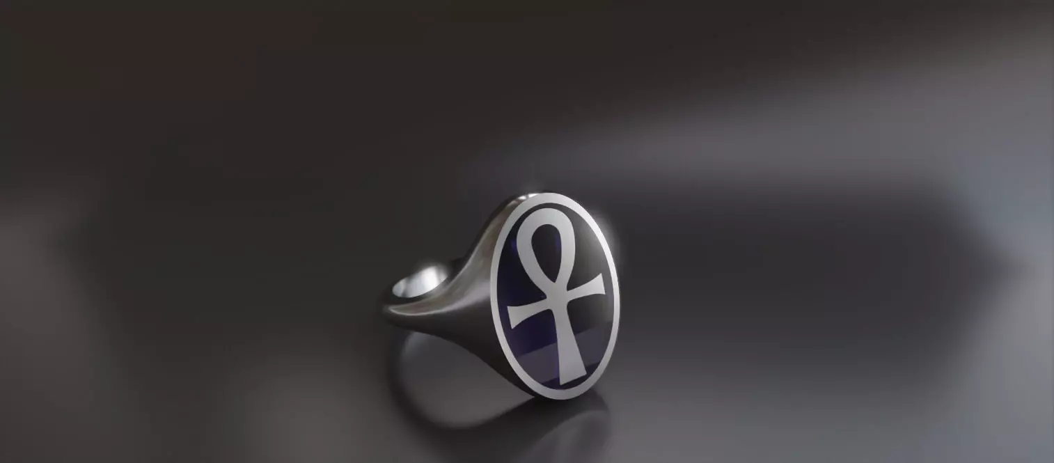 Egyptian Ankh Ring Free 3D print model