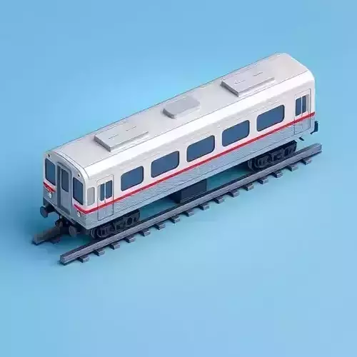 Passenger train car 3D model
