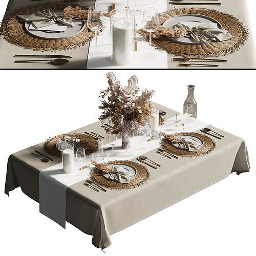 Tableware set 001 3D model