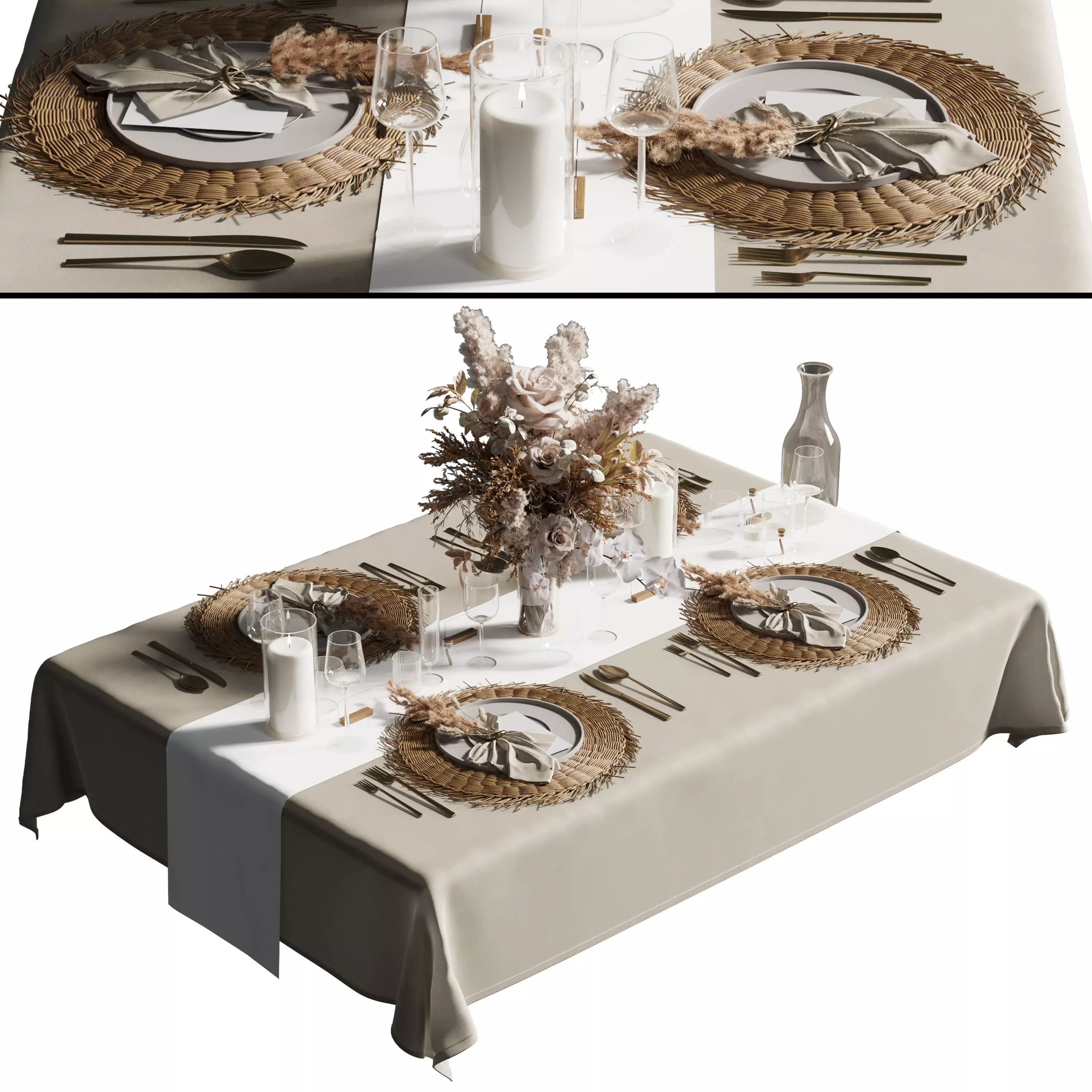 Tableware set 001 3D model